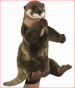 *** LOUTRE MARIONNETTE 28CM